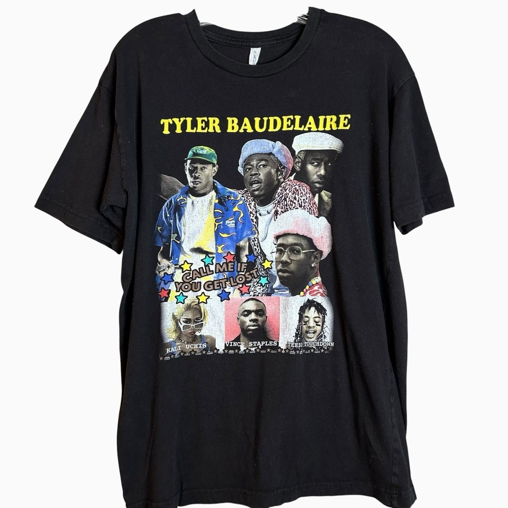 Tyler The Creator Call Me If You Get Lost Tour 2022 T Shirt Mens Large Black